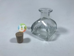 100 ml Kübik Difüzör Model Mantarlı Şişe (1 Koli 60 Adet) - Thumbnail