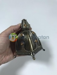Piramit Model 30cc Metal Kaplamalı Şık Dekoratif Esans Şişesi - Thumbnail