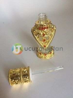 8 ml Metal İşlemeli Dekoratif Esans Şişesi