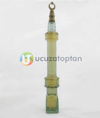 Cami Minaresi Tasarımlı Renkli Dekoratif Kolonya Şişesi 1 Koli 36 Adet