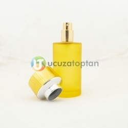 Sarı Renk Kavuk Kapaklı 50 cc Silindir Cam Parfüm Şişesi 1 Koli 120 Adet - Thumbnail
