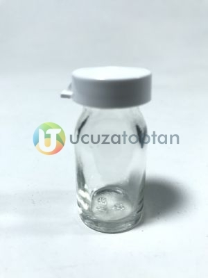 Geçme Plastik Kapaklı Çok Amaçlı 8ml Boş Cam Serum Şişesi 