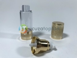 Gold Renk Valfsiz Asansörlü 30 cc PVC Krem Likit Şişesi (1 Koli-300 Adet) - Thumbnail
