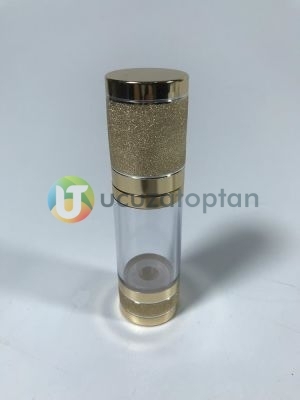 Gold Renk Valfsiz Asansörlü 30 cc PVC Krem Likit Şişesi (1 Koli-300 Adet)