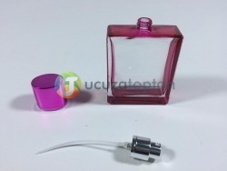 Kare Model Boyalı İki Renk Çeşitli 50 ml Boş Parfüm Şişesi - 1 Koli (140 Adet) - Thumbnail