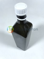 Köşeli 1000 cc Amber Kahverengi Şişe (1 litre) - Thumbnail
