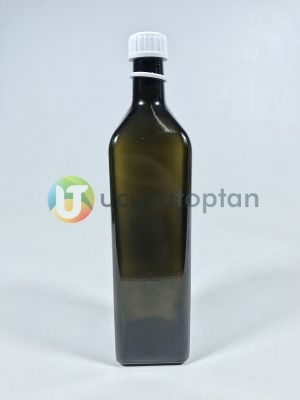 Köşeli 1000 cc Amber Kahverengi Boş Zeytinyağı Şişesi (1 litre) 