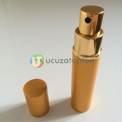 Metal Koruyuculu 20 ml Spreyli Kalem Şişe (Gold & Silver Renk)