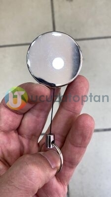 Normal İpli Metal Gövdeli Yoyo Anahtarlık - Çap 4 cm