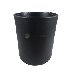  - Siyah Boyalı 160ml Boş Mumluk Üst Çap:7,5cm Alt Çap:6,5cm