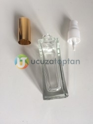 Vidalı Valf 30 ml Boş Cam Parfüm Şişesi İnce Belli - (1 Koli 162 Adet) - Thumbnail