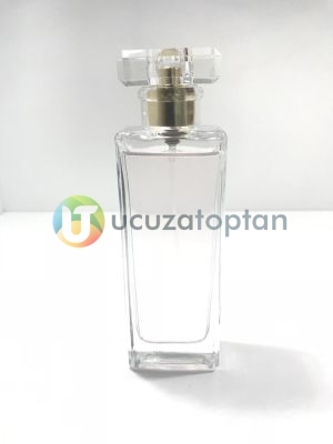 Şık Model Kapatma Valf 55 ml Boş Cam Parfüm Şişesi - (1 Koli 100 Adet)