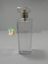 Şık Model Kapatma Valf 55 ml Boş Cam Parfüm Şişesi - (1 Koli 100 Adet) - Thumbnail